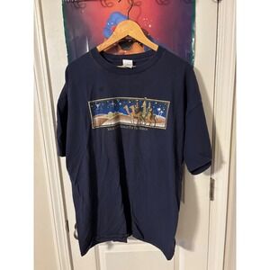 Mens Jesus Is The Reason For The Season Christmas Graphic T-Shirt Navy Blue 2XL